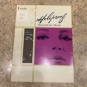 New in package Holeproof mesh stockings charcoal size 9